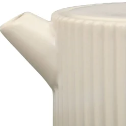 Théière en grès écru et filtre en inox 1l - Sweet Leaves