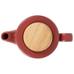 Théière en grès rouge mat avec filtre - Baltika