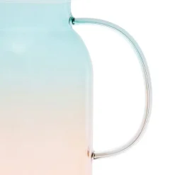 Théière en verre borosilicate émeraude et corail 1.5l - Funny