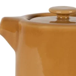 Théière solitaire en grès moutarde avec filtre 45cl - Nordika