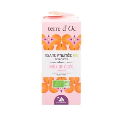 Tisane 15 sachets fruitée bio saveur coco et mangue