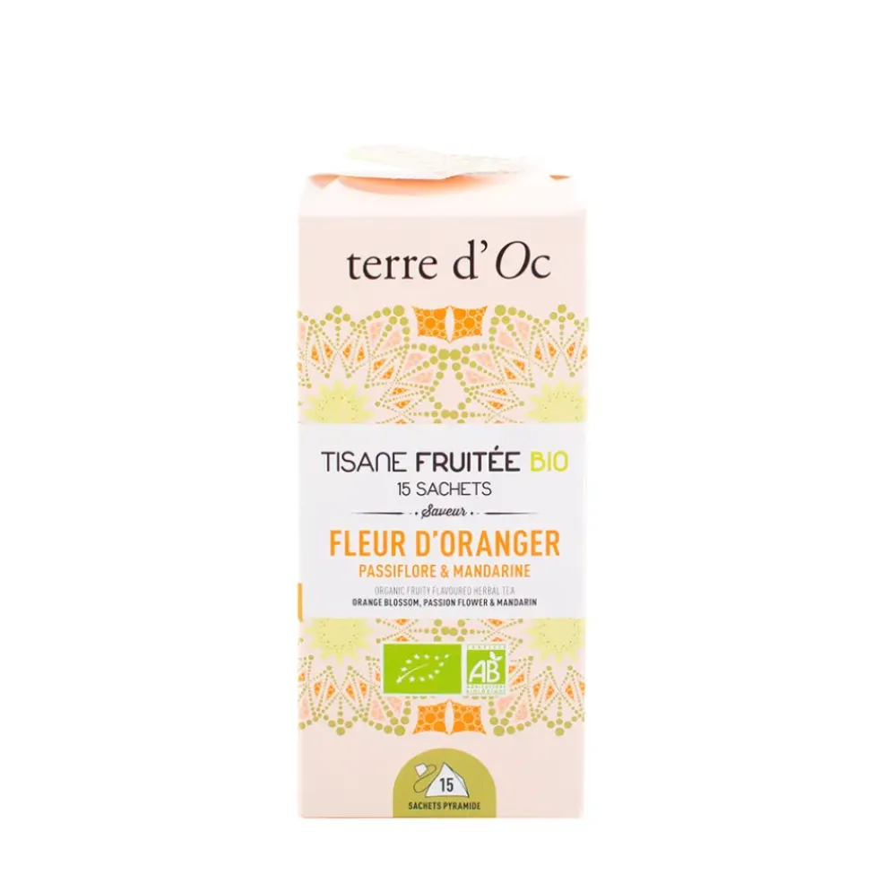 Tisane 15 sachets fruitée bio saveur fleur d'oranger passiflore et mandarine