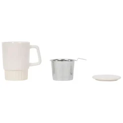 Tisaniere avec filtre en grès ecru 40cl - Cannele