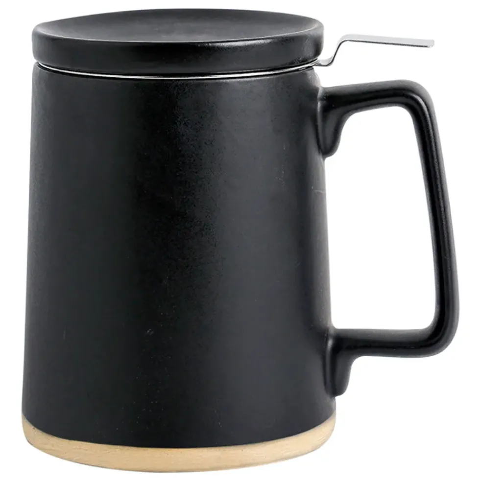 Tisaniere en grès avec filtre noir mat 50cl - Verde
