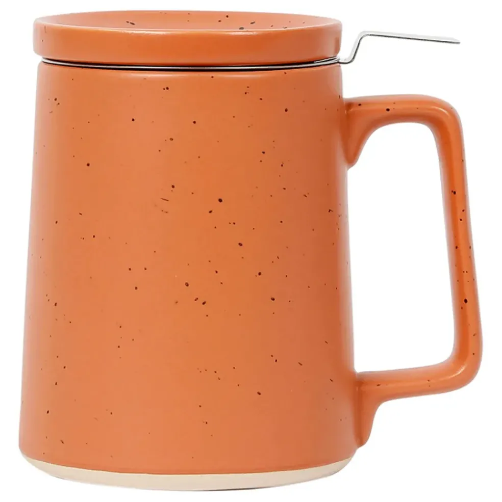 Tisaniere en grès et inox terracotta 50cl - Verde