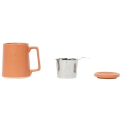 Tisaniere en grès et inox terracotta 50cl - Verde