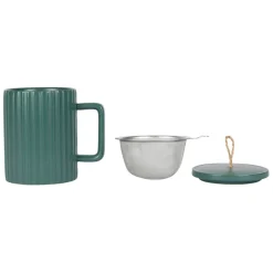 Tisaniere en grès émeraude et filtre inox 47.5cl - Sweet Leav