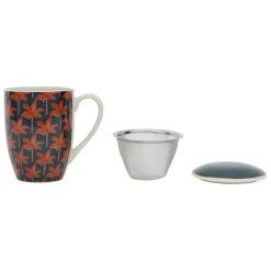 Tisanière en céramique feuille terracotta avec filtre 37.5cl - Tropic Étoile