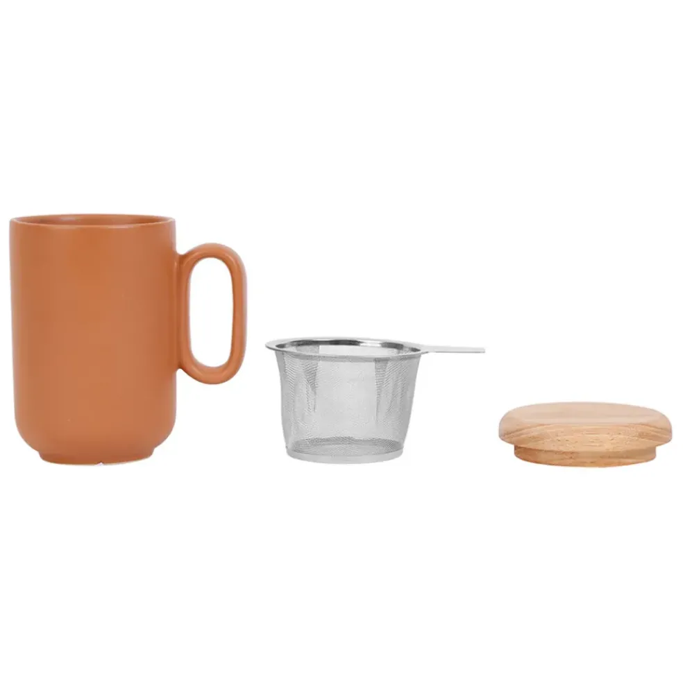 Tisanière en grès avec filtre terracotta - Baltika