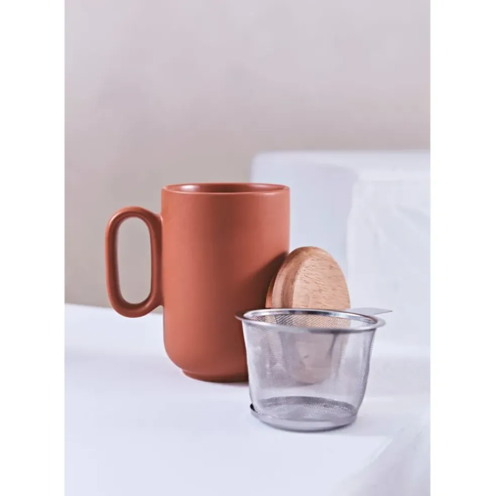 Tisanière en grès avec filtre terracotta - Baltika