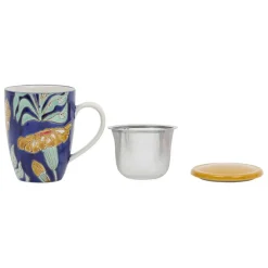 Tisanière en grès et inox multicolore 30cl - Flaura
