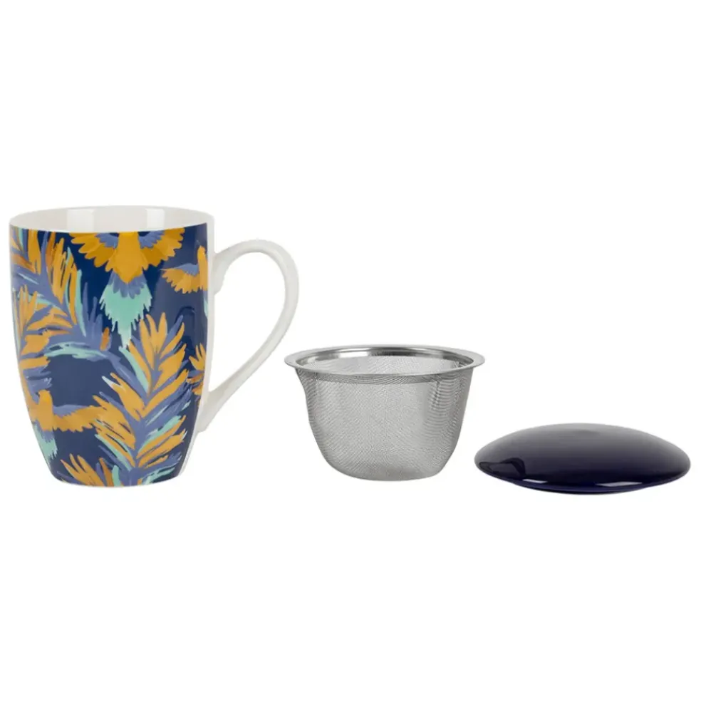 Tisanière en porcelaine idigo avec filtre inox 37.5cl - Mocoa