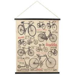 Toile bicyclette noir et rouge