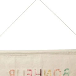 Toile en coton"Bonheur" multicolore 86x60cm - Famille