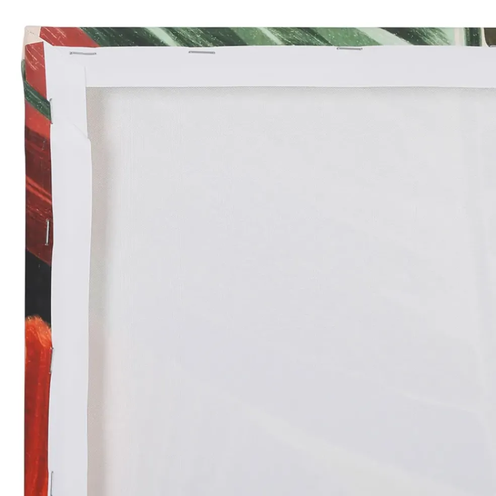 Toile feuilles en tissu multicolore 60x90cm - Seguia