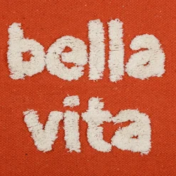 Toile "bella vita" en coton et bois corail 60x70cm - Palma