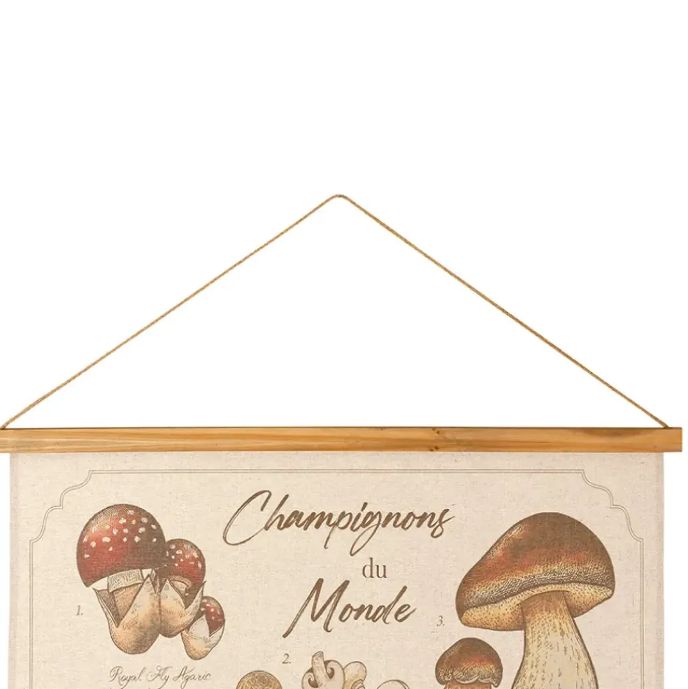 Toile "encyclopédie champignon" 77x110cm