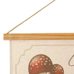 Toile "encyclopédie champignon" 77x110cm