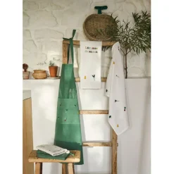 Torchon en coton écru 70x50cm - P'tit Légumes