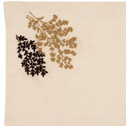 Torchon en coton ecru avec broderie 50x70cm - Adelie