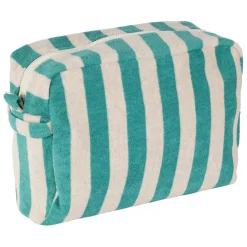 Trousse de toilette en coton et polyester émeraude - Palma