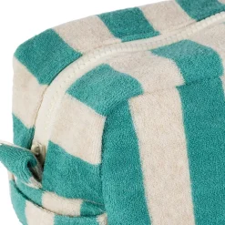 Trousse de toilette en coton et polyester émeraude - Palma