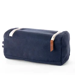 Trousse de toilette en tissu bleu marine recyclée - Kenai