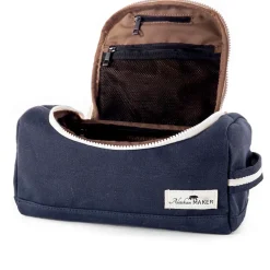 Trousse de toilette en tissu bleu marine recyclée - Kenai
