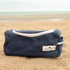 Trousse de toilette en tissu bleu marine recyclée - Kenai