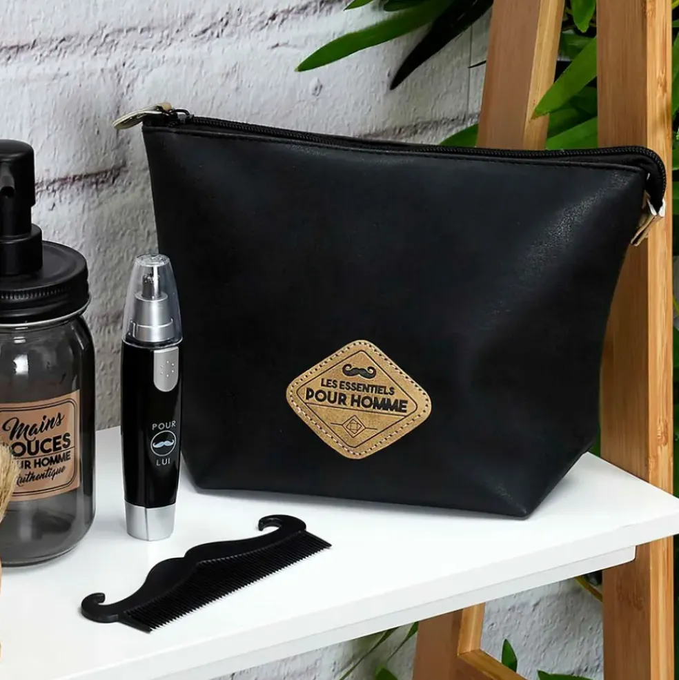 Trousse de toilette pour homme noir 17x24cm