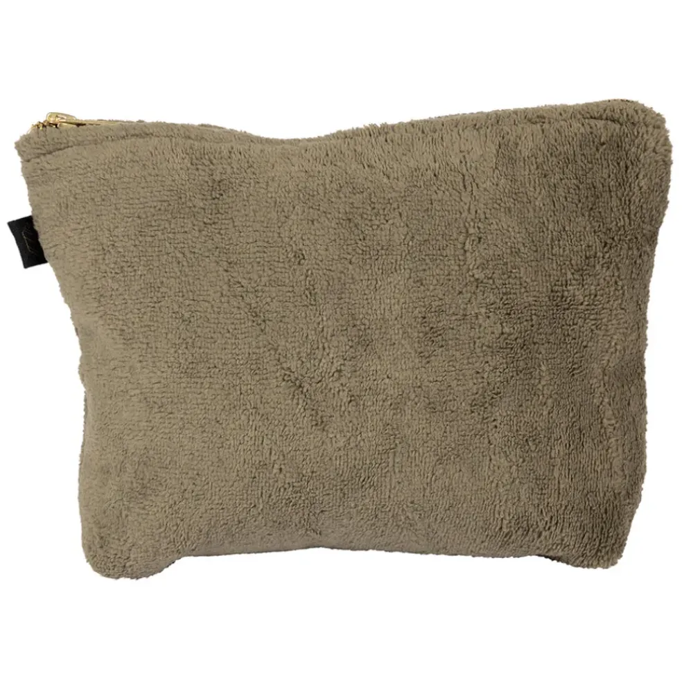 Trousse en velours kaki - St Tropez