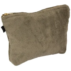 Trousse en velours kaki - St Tropez
