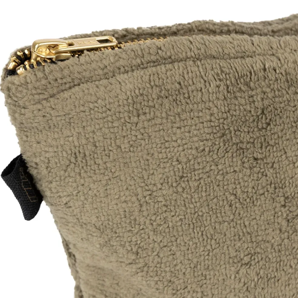 Trousse en velours kaki - St Tropez