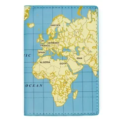 Étui de passeport carte du monde