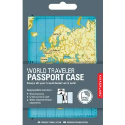 Étui de passeport carte du monde