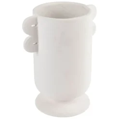 Vase blanc en dolomite - Funny