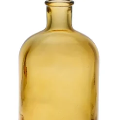 Vase bouteille ambre en verre recyclé - comete