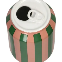 Vase canette orange faïence fine d7xh11.3cm