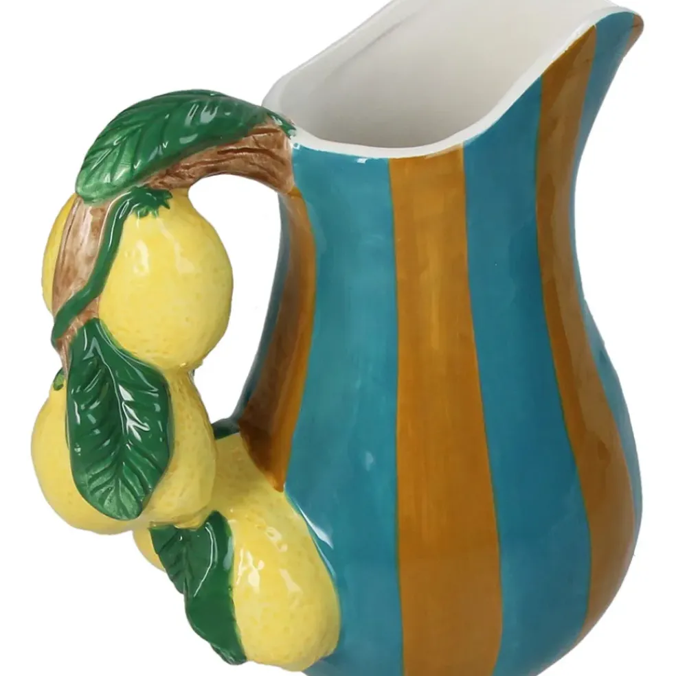 Vase citron dolomite multicolore 18x12x20cm