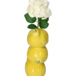Vase citron jaune 10.5x8.5x19.5cm