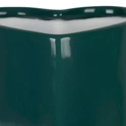 Vase coeur en grès "Amore" émeraude h24cm - Funky