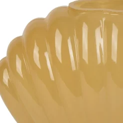 Vase coquillage en verre ocre h14.5cm - Leucie