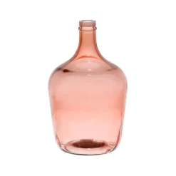 Vase dame-jeanne rose en verre recyclé - comete