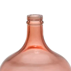 Vase dame-jeanne rose en verre recyclé - comete