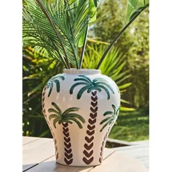Vase en céramique blanc cassé h31cm - Paradiso