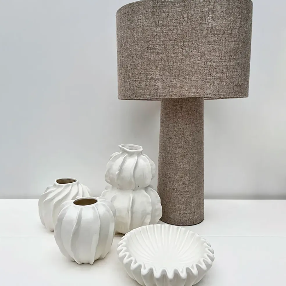 Vase en céramique blanc h10cm