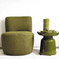 Vase en céramique kaki H23cm