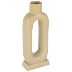 Vase en dolomite blanc cassé h32.5cm -terre boheme