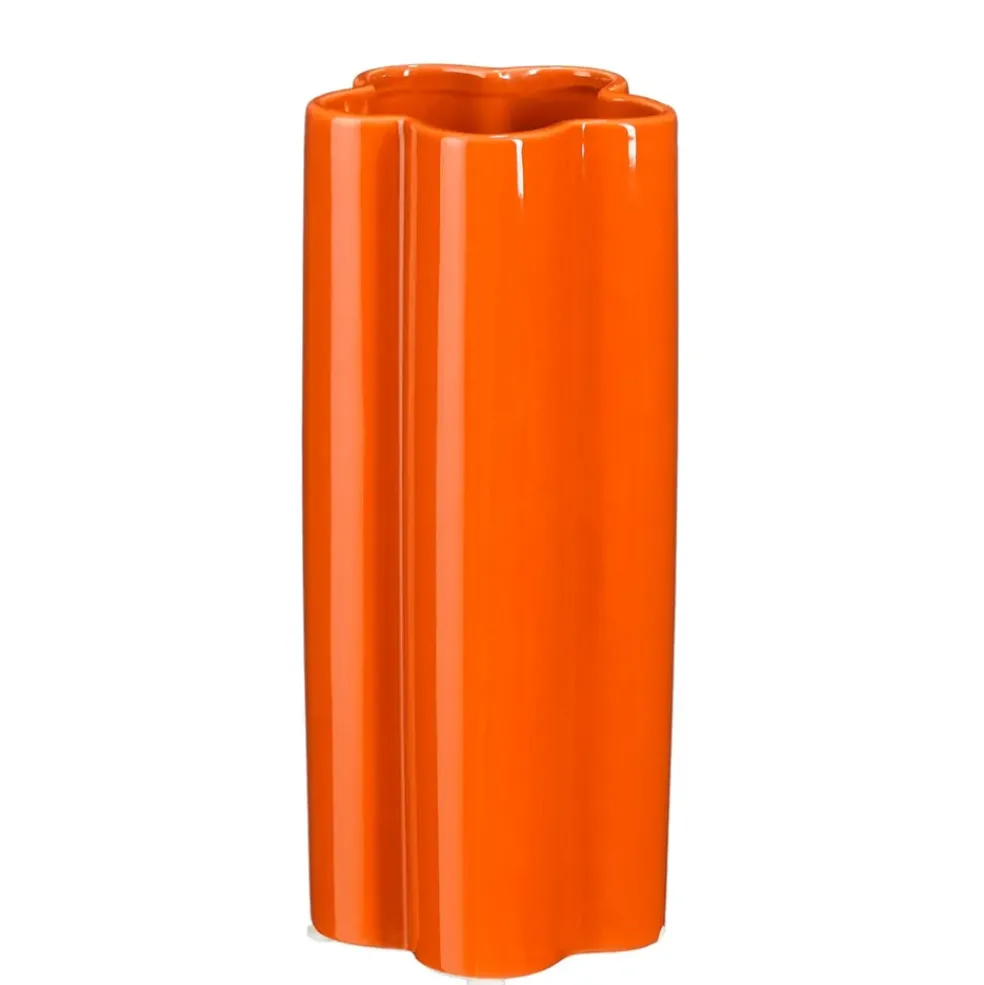 Vase en dolomite orange h22cm - Lindon