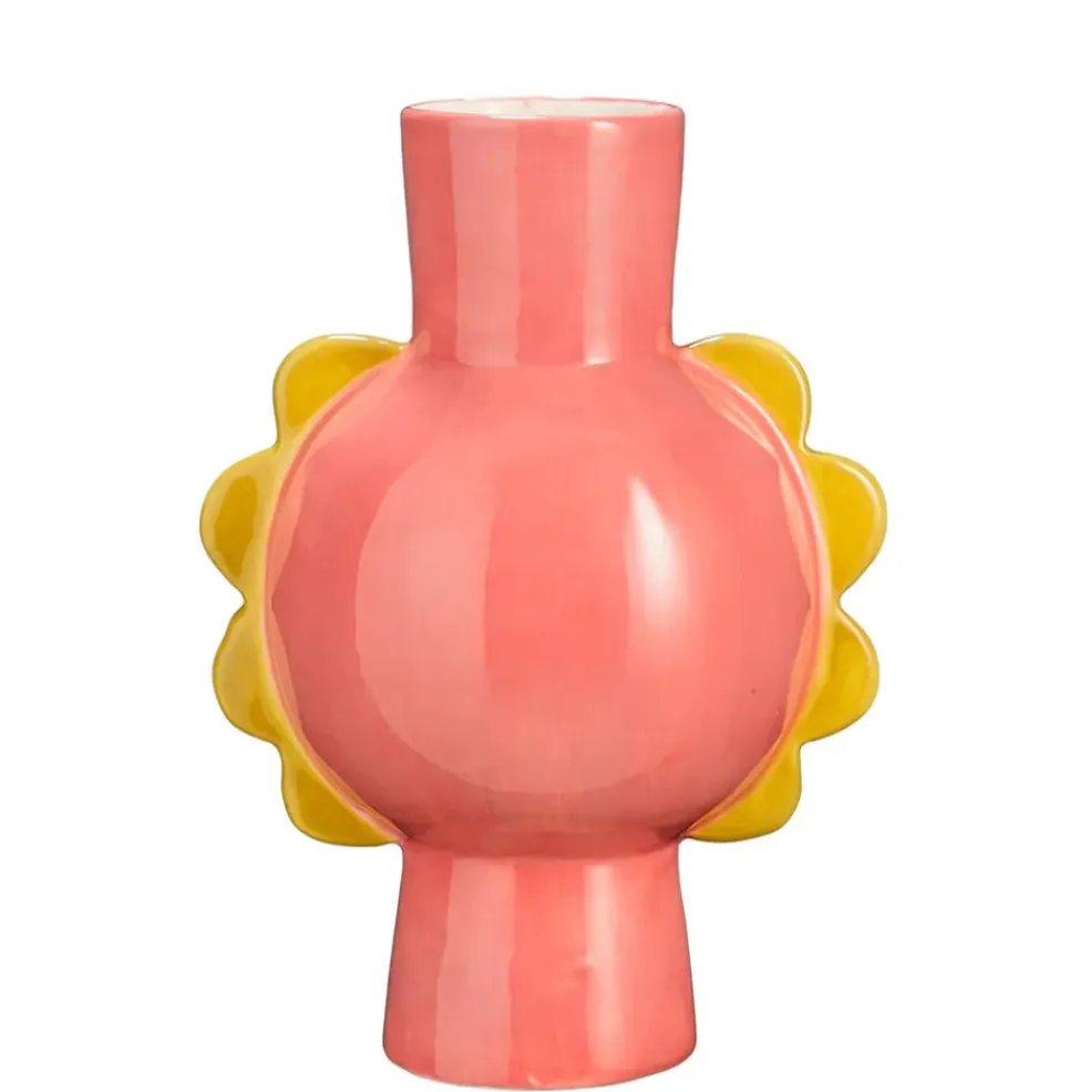Vase en dolomite rose h22cm - Maya